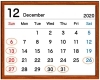 12月の定休日「12月の定休日」
