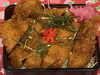 「本日のAランチは　チキンのタレかつ丼です(^.^)」