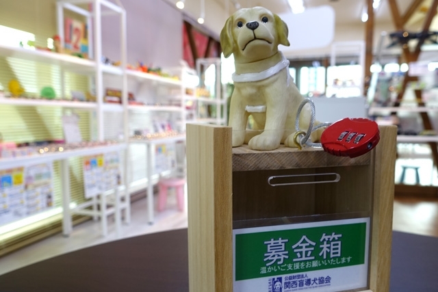 盲導犬募金箱「メガネのマキノ　盲導犬活動募金のご報告！」
