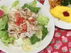 「本日のAランチは　野菜たっぷり冷しゃぶ風」