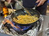 焼きそばを作っている様子です！「【5/22（土）・23（日）新居浜市西喜光地町】四国屋台村さんが焼きそば全品半額セールをします！」