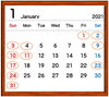 1月の定休日「1月の定休日」