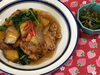 「本日のAランチは　とりからの甘酢あんかけです！」