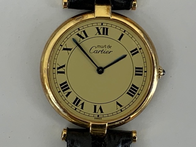 電池切れの買取OKです！　1日でも早くご持参下さい「カルティエ　Cartier　腕時計　電池切れでしたが高額査定となりました。　　ブランド品、貴金属、切手、ビール券など「お売り下さい」　　中が見える安心の当店「買取りと査定」は「チケット大黒屋」金町北口店」