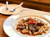 「ゴロっと牛肉のパスタ」