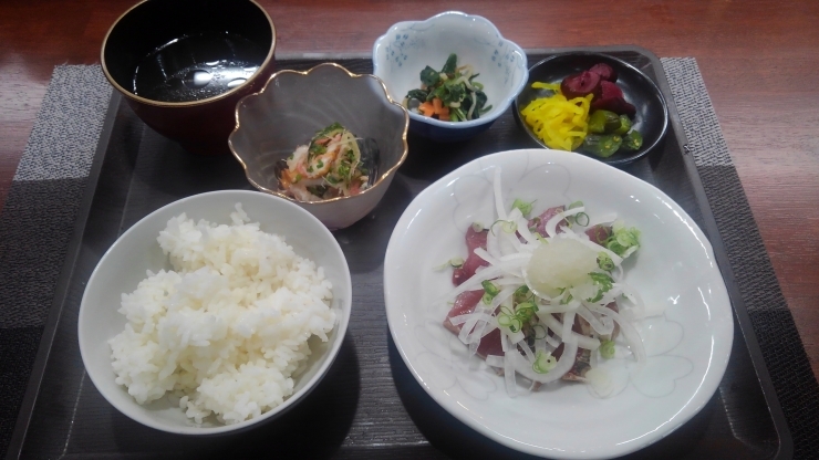 カツオタタキです‼️「ワカサギ天ぷら美味しいよ‼️【鳥夜ゆうこ、京都市南区、居酒屋、ランチ、地鶏、お刺身 】」