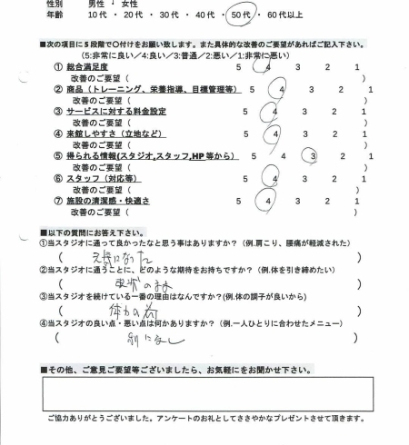 「【お客様の声(健康維持・体力UP/50代男性)】 .【行徳・南行徳で体験できるパーソナルトレーニングジム】」