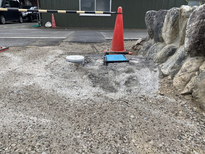 古民家へ上下水道の引き込み「古民家へ上下水道の引き込みをしました」