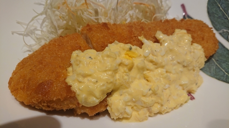 カジキマグロ揚げ〰️自家製タルタルソース〰️♪♪「寿司和食しんからの新メニュー‼️」