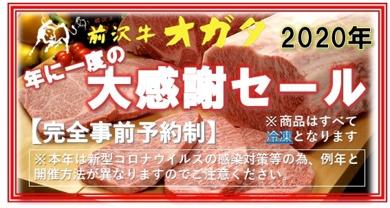 大感謝セール「【2020大感謝セール】お申込み開始」