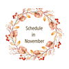 「11月のスケジュールです。」