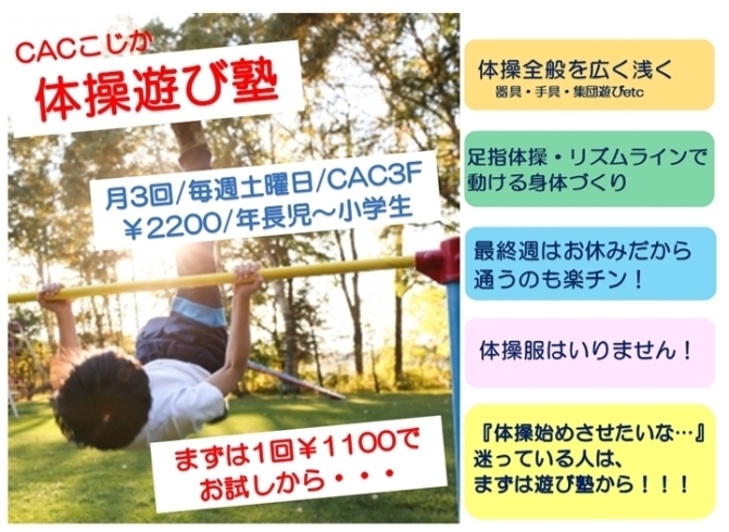 体操遊び塾 Cacスポーツクラブのニュース まいぷれ 習志野市