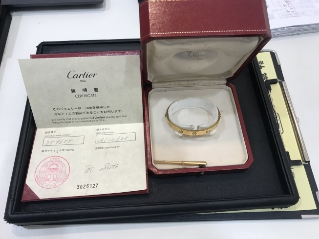 Cartier　ラブブレス「Cartier　ラブブレス　高価買取　藤沢の買取専門店「おたからや　藤沢店」」