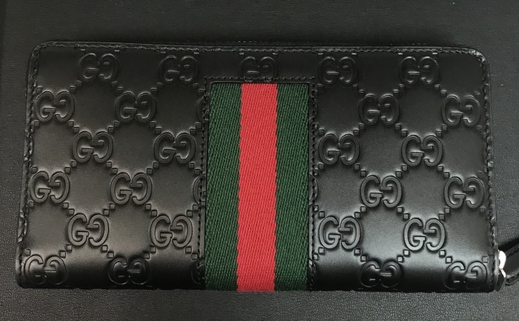 「GUCCI グッチ ウェブ ブラック 長財布 高価買取　池袋北口の買取専門店「おたからや　池袋北口店」」