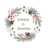 「12月のスケジュールです。」