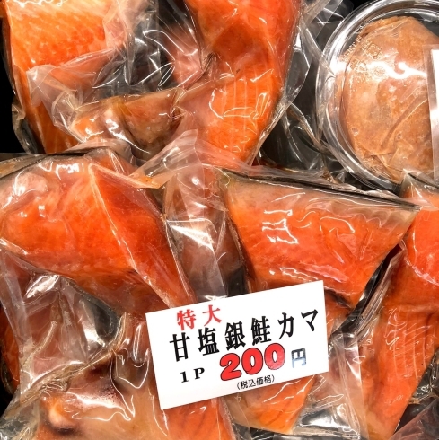 特大甘塩鮭カマ「特大甘塩カマが大人気です！★【新潟市西区のカニ屋！】」