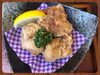 是非食べてみてね〜「めっちゃカリッとジューシー♪鶏の唐揚げ」食べ歩き唐揚げ串♪大人気の唐揚げ定食もございますよ〜{柴又駅近♪葛飾散歩♪昼飲み♪映える喫茶♪レトロ♪食べ歩き最高♪子連れok♪ランチ♪お持ち帰り♪テラス席♪｝」