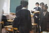 「期末考査　答案返却の日でした。」