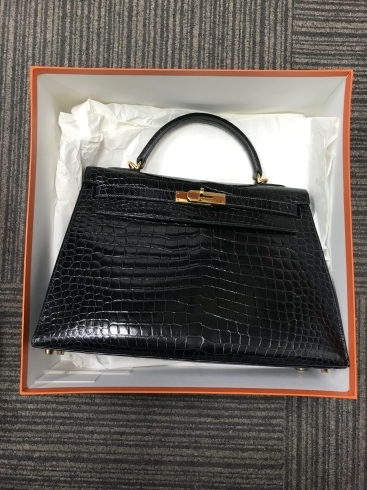 「HERMES エルメス　ケリー　ケリー32 クロコ　V字金具　ハンドバッグ　ショルダーバッグ　横浜　買取　高価買取　神奈川区横浜駅の買取専門店「おたからや　横浜本店」電話相談無料＆査定無料♪」