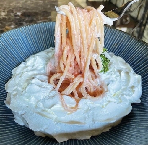 「ふわふわエスプーマのパスタ」