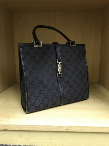 「GUCCI グッチ　ハンドバッグ　GGキャンバス　ジャッキー 002058 黒色　横浜　買取　高価買取　横浜駅買取無料　横浜鶴屋町の買取専門店「おたからや　横浜本店」　電話相談無料＆査定無料♪」