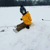 「明けましておめでとうございます！雪の滑り台(*￣∇￣*)」