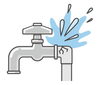 「凍結による水道管破裂の案件」