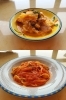 チキンと白菜のトマト煮・海老のアラビアータ「飯豊町の【農家レストラン エルベ】の《食べ放題ランチ》に行ってきました♪」
