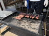 いい匂い☺️「久米里の仙人祭りで絶品「牛串」を食べる！」