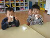 子供たちの健やかな成長を祈って，乾杯！「ひな祭り会＆お別れ会を行いました☆」