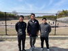 向かって左が東谷くん・右が松本君「新生活が始まる元教え子たち」