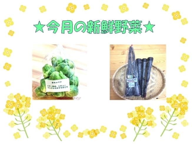 今月の新鮮野菜「★3月の新鮮お野菜情報★」