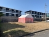 After「東広島市西条町での地鎮祭。草刈り、伐採、会場設営！before→after　が凄い！！綺麗さっぱりです。素敵なお家が建つんでしょうね！　レンタルほり」