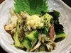 ギバサと小エビの酢の物「ギバサと小エビの酢の物」