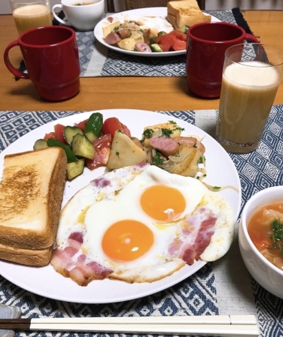 洋食の朝ごはん「うちの朝ごはん【宮崎の簡単手作りお料理教室はスターズクッキングクラス】」