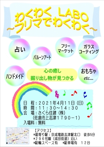 わくわくLABO イベント開催「わくわく ＬABO 〜フリマで わくわく〜」