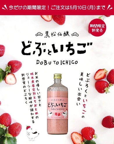 「⭐『黒松仙醸　どぶといちご』DOBU TO STRAWBERRY・香料・添加物不使用のやさしい甘さとジューシーな酸味♪ 【期間限定商品】」