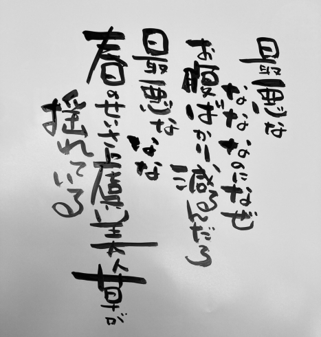 欲しい方に差し上げます。先着一名様。「【センター北のうんち薬局 漢方ハタ薬局】〜 森山直太朗　最悪な春 〜 下痢・便秘・腰痛・膝痛・神経痛・自律神経・睡眠・後鼻漏・血流・瘀血　漢方相談　横浜市　都筑区」