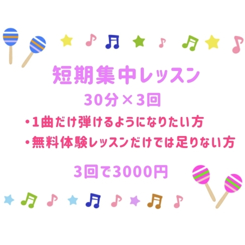 「新メニュー 短期集中レッスン～千葉県八千代市のマリンバ・ピアノ・脳トレピアノ®️教室 一緒に音楽楽しみませんか？～」