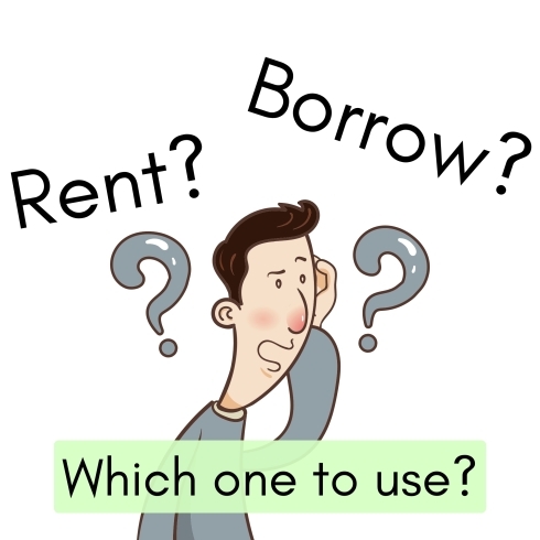 Do you know?「Teacher'sコーナー63号 Rent and borrow, what's the difference? 蘇我駅近くの英会話教室】043-209-2310」