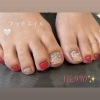 「フットネイルで足元綺麗に✨」