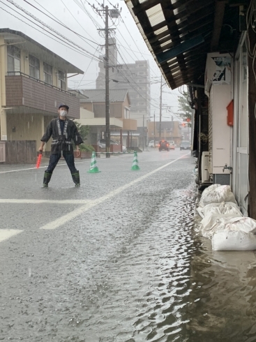 八女市消防団第一分団「雨期注意」