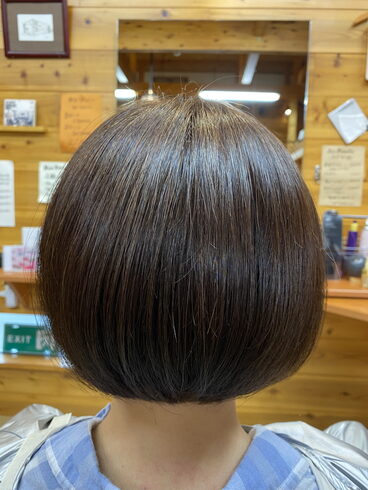 ボブが丸い 縮毛矯正かけてます「ストレートパーマキャンペーン中」