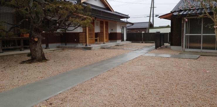 境内の整備をさせていただきました「境内のアプローチ　島根県　出雲市」