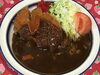 「日替わりランチは　メンチカツカレーです。」
