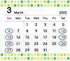 ３月の定休日「３月の定休日」