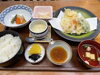 「《味の庄　伯備》今日の日替わりランチ「ゲソと野菜天ぷらの盛り合わせ」」