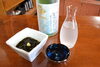 酔鯨の夏酒『なつくじら』と『もずく酢』「【黒板メニュー】新潟県佐渡産『幻の天然根もずく』」