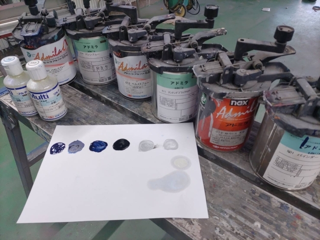 これが８種類の塗料「スバル　インプレッサWRX STI　全塗装　その3」