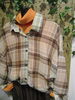 「♬INTRO AUTUMN & WINTER！新作オレンジハイネックニット×チェック柄シアーシャツで楽しむ大人のレイヤードスタイルですよ」